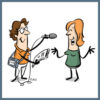 Mitarbeitergespraeche Illustration eines Interviews