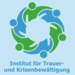 Logo mit kreisförmig angeordneten stilisierten Menschen in abwechselnd grün und blau
